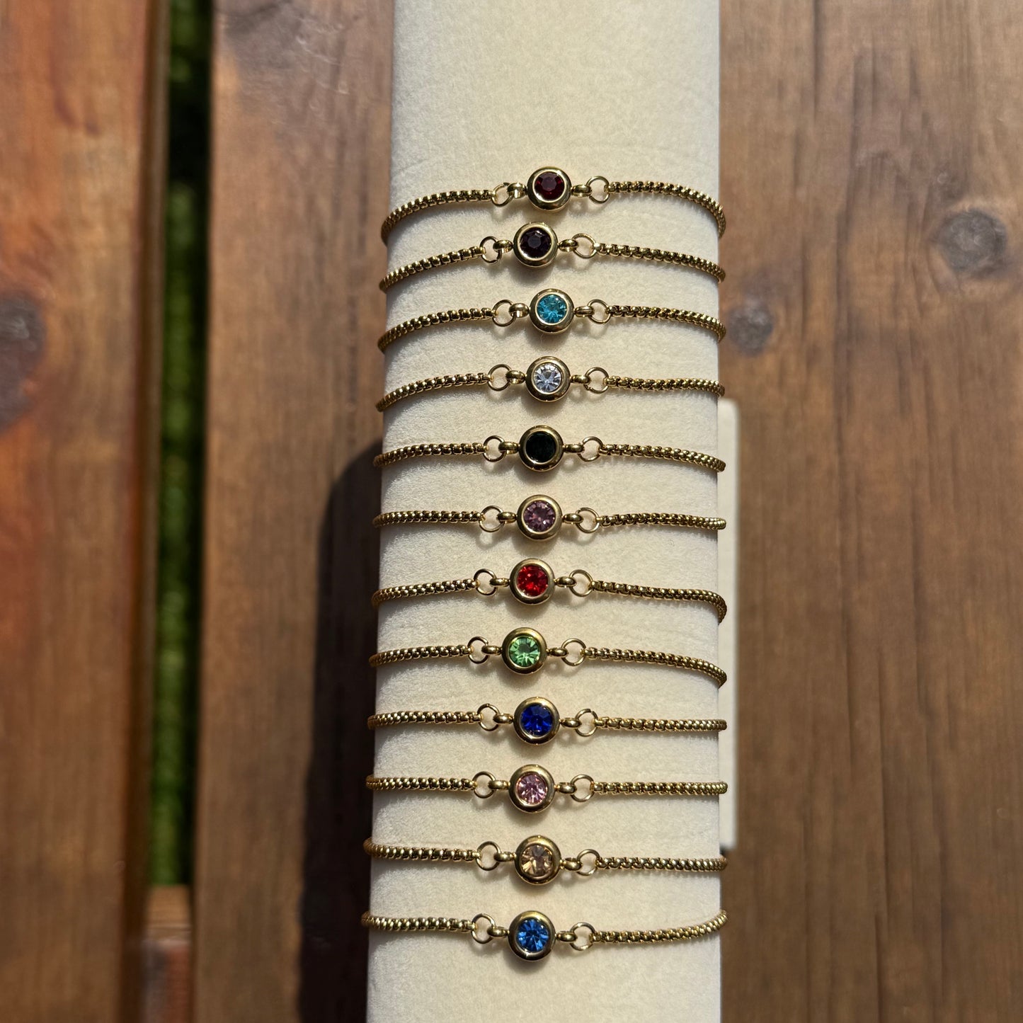 Gold Birthstones Bracelet