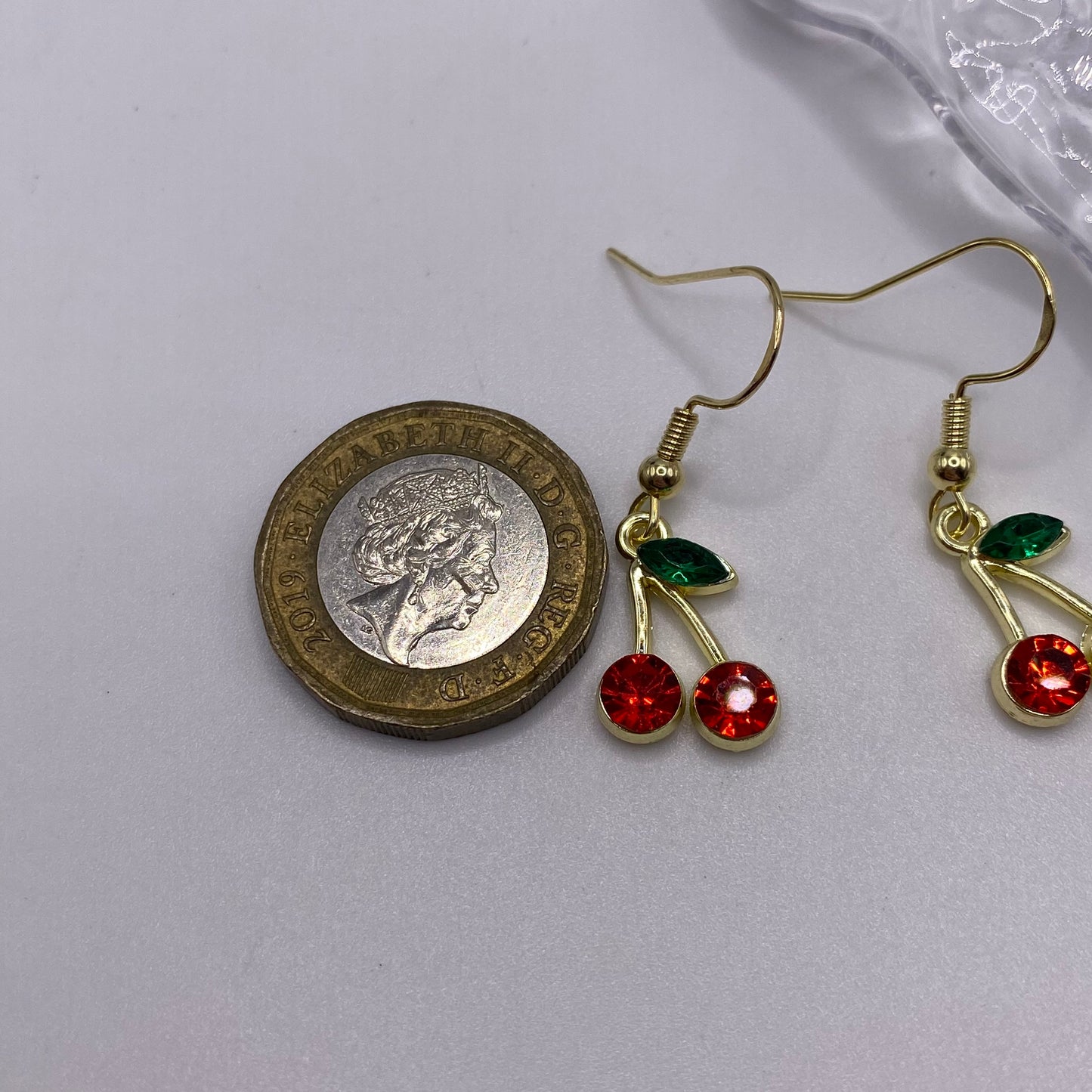 Gold Cherry Earrings