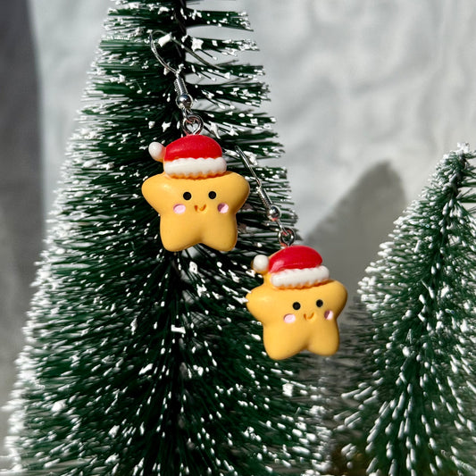 Santa Star Earrings