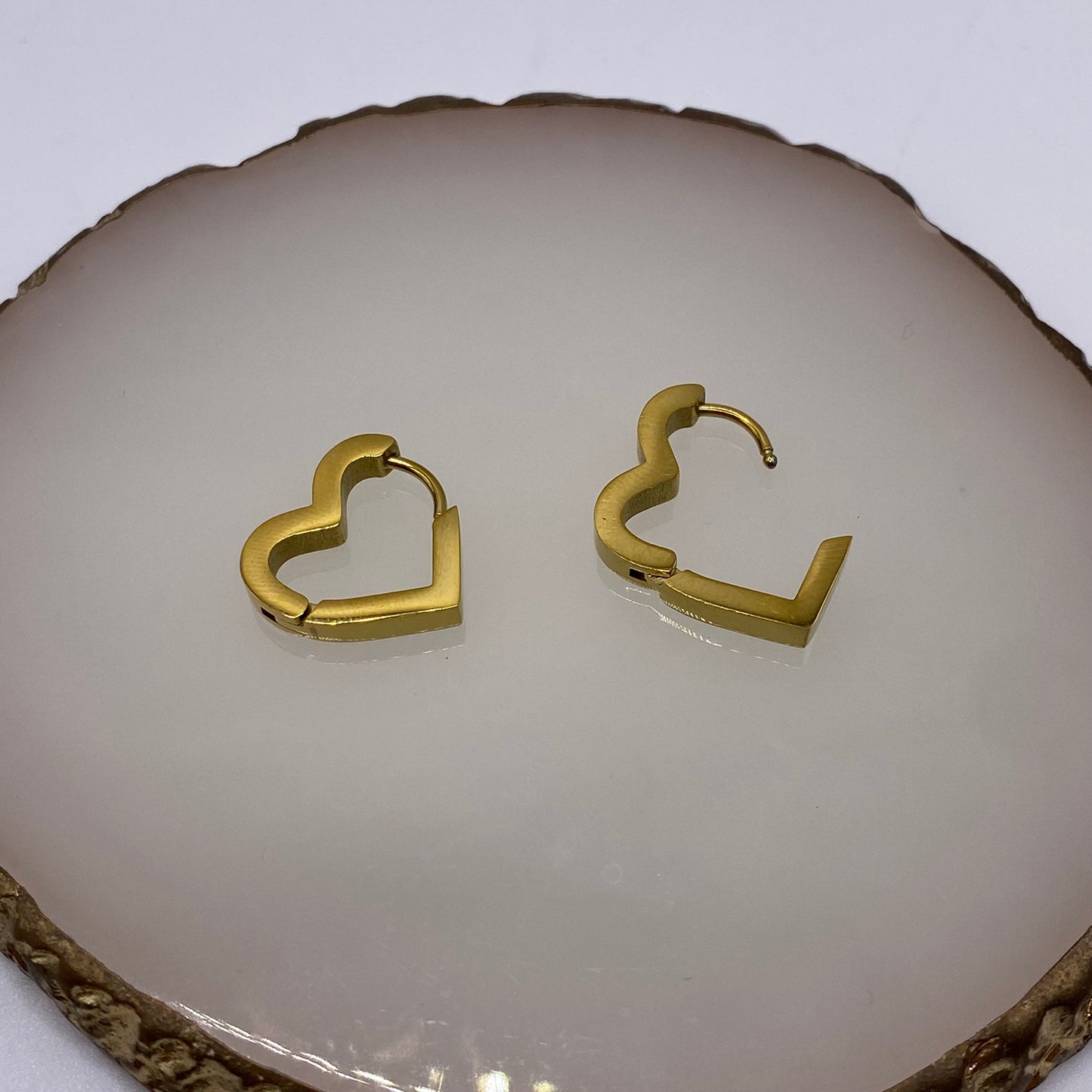 Heart Shape Huggie Hoop Earrings