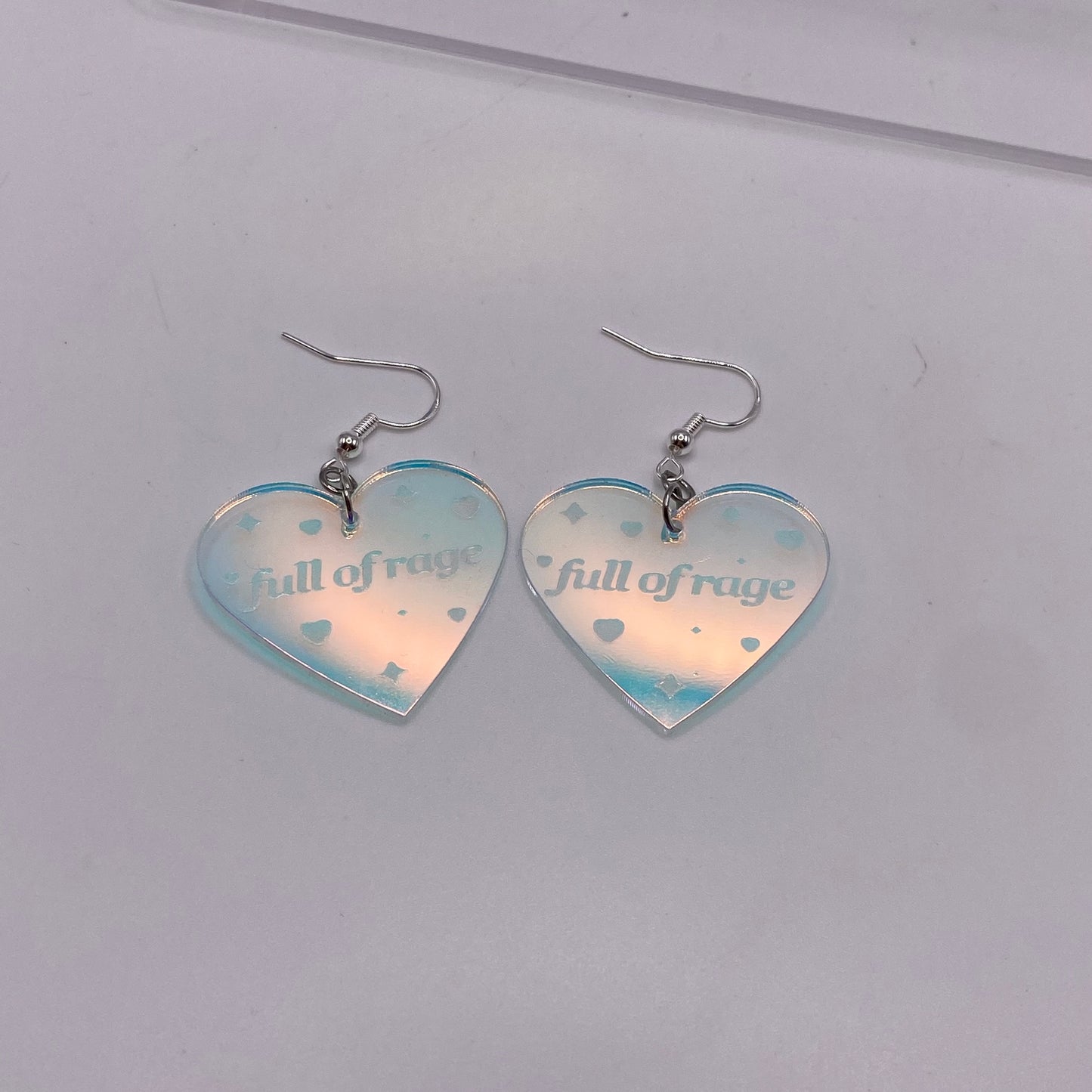 Holographic Heart Earrings