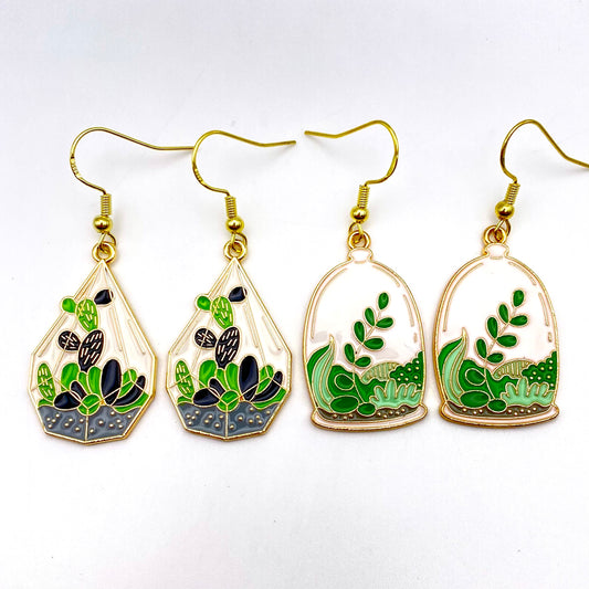 Plant Terrarium Earrings