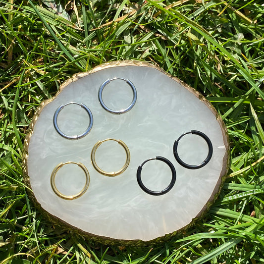 Plain Minimalistic Hoop Earrings