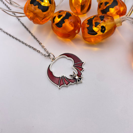 Round Bat Necklace