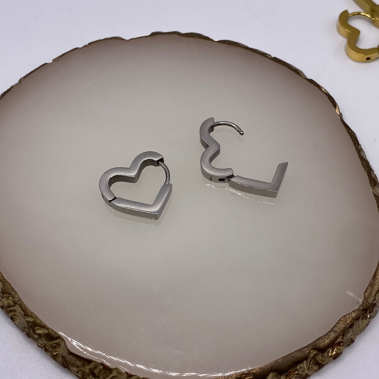 Heart Shape Huggie Hoop Earrings