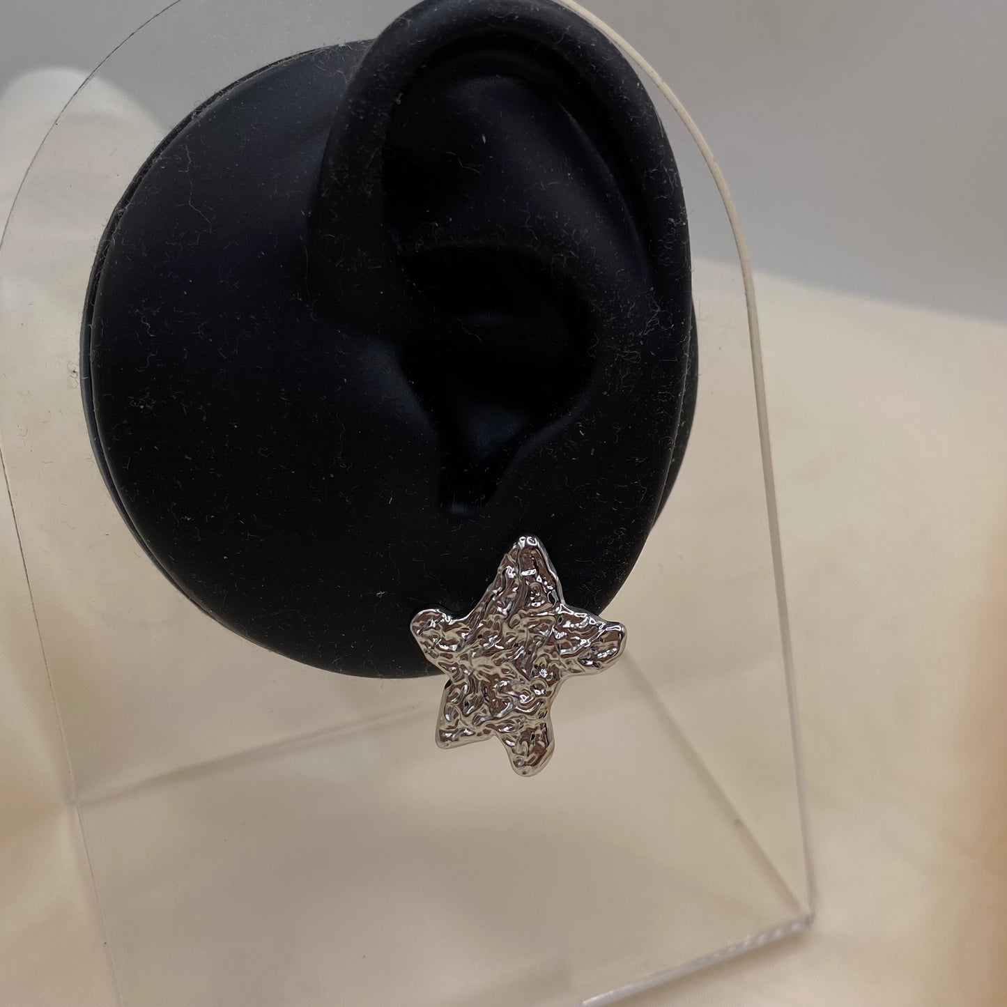 Textured Star Stud Earrings
