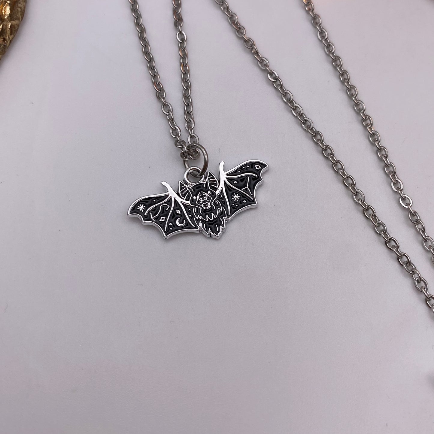 Black Bat Necklace