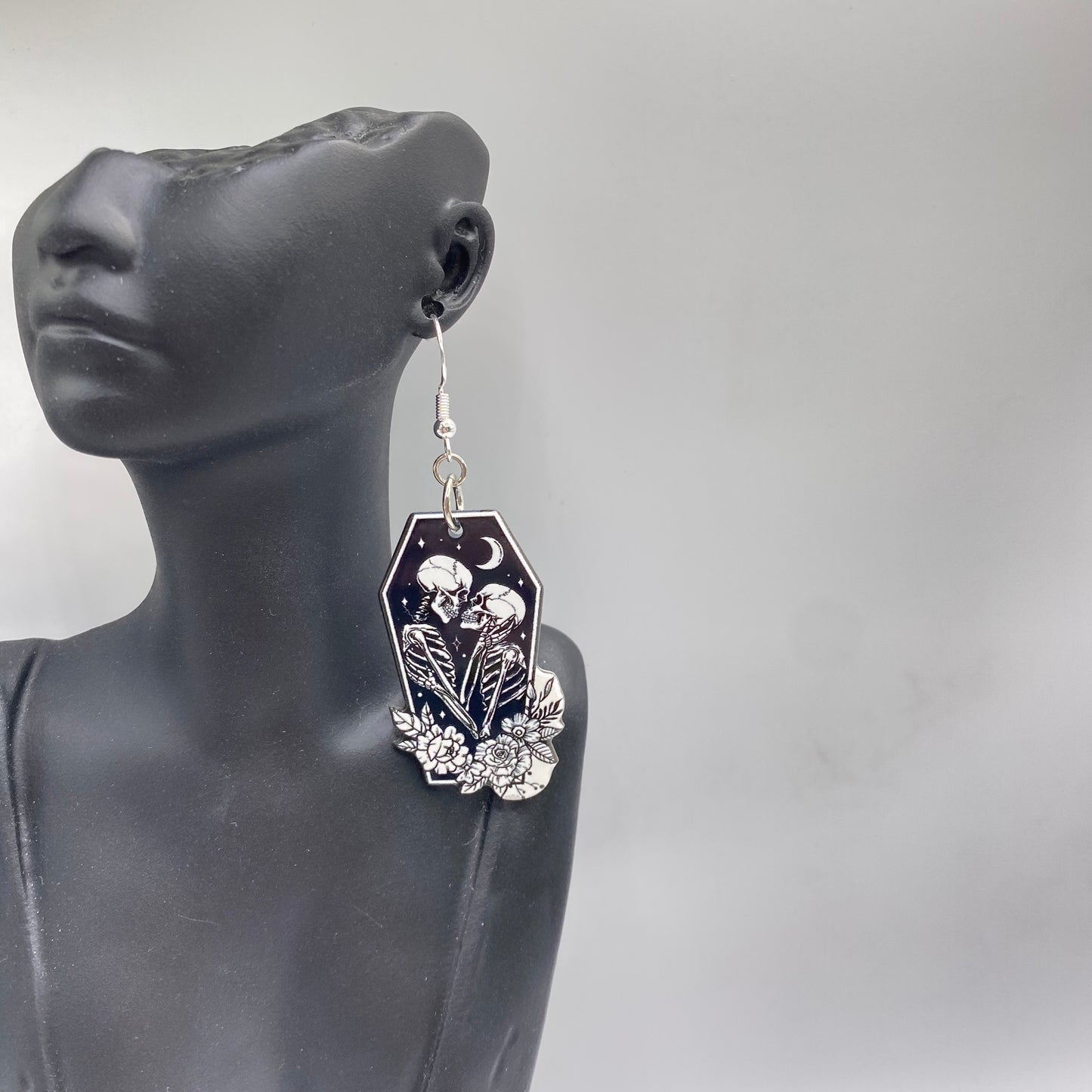 Skeleton Lovers Coffin Earrings