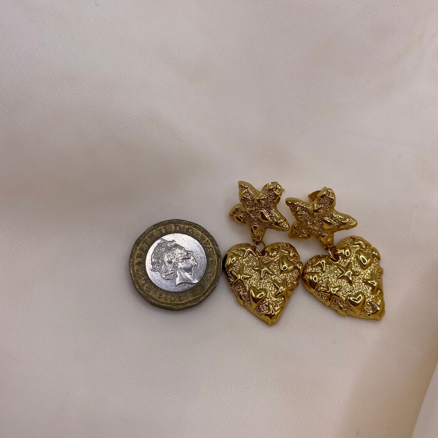 Dangly Starfish Love Stud Earrings