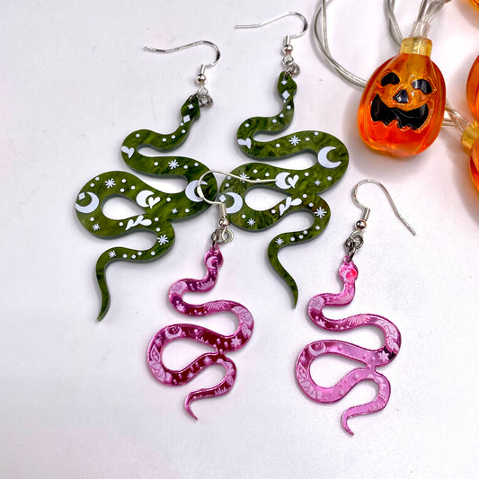 Colourful Snake Earrings