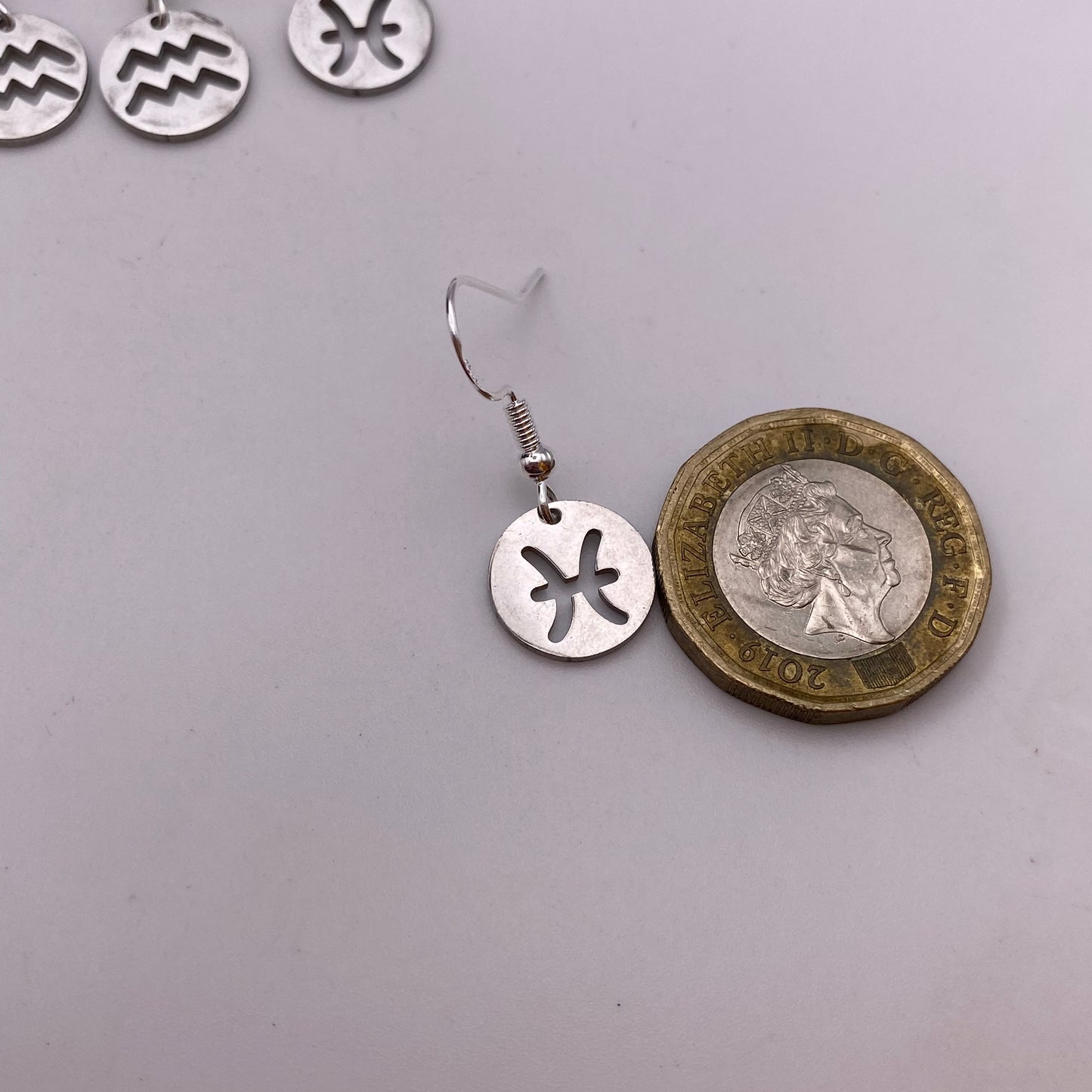 Silver Solid Star Sign Earrings