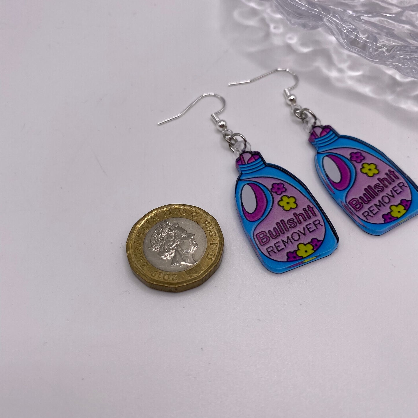 ‘Bullshit Remover’ Slogan Earrings