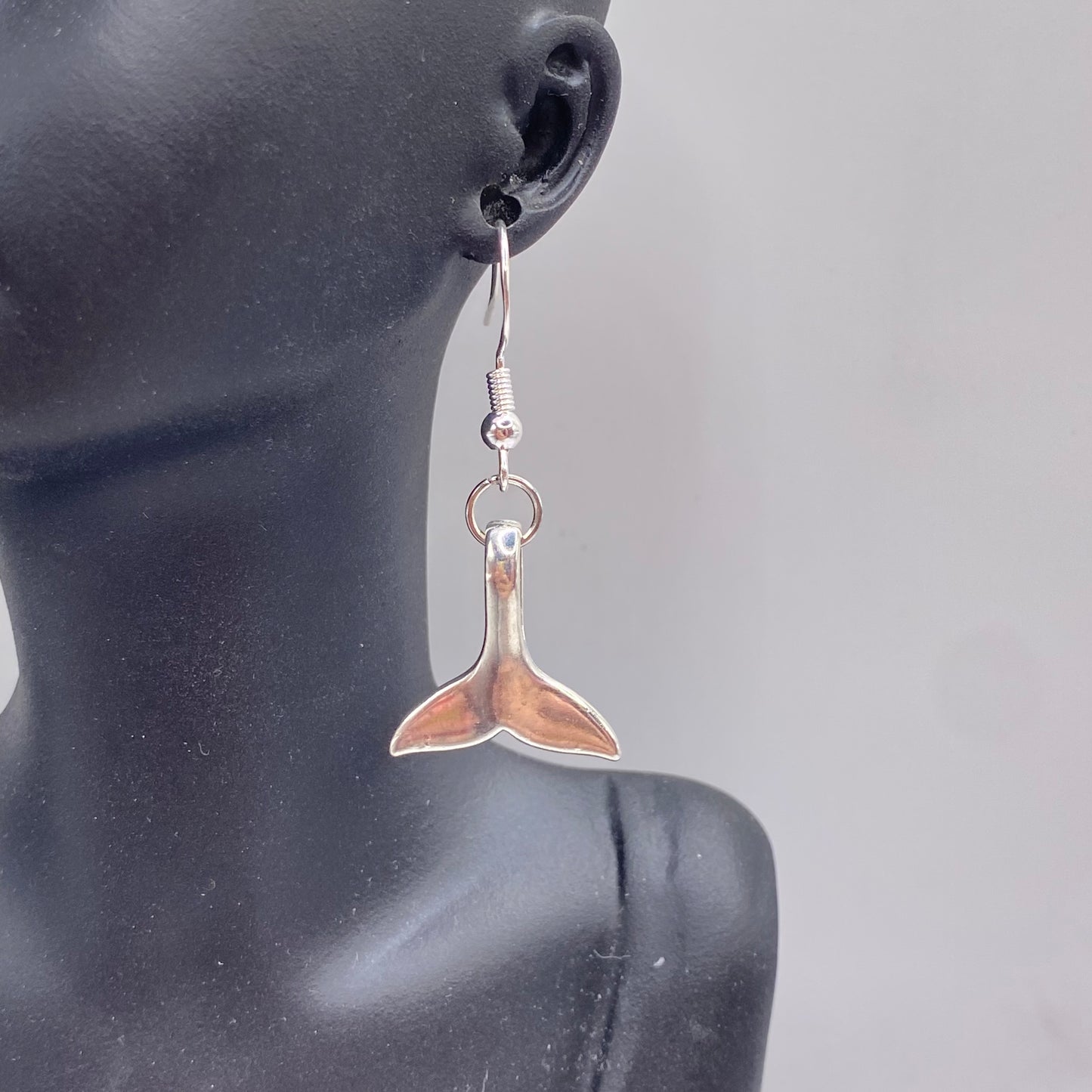Whale Tail Fin Earrings