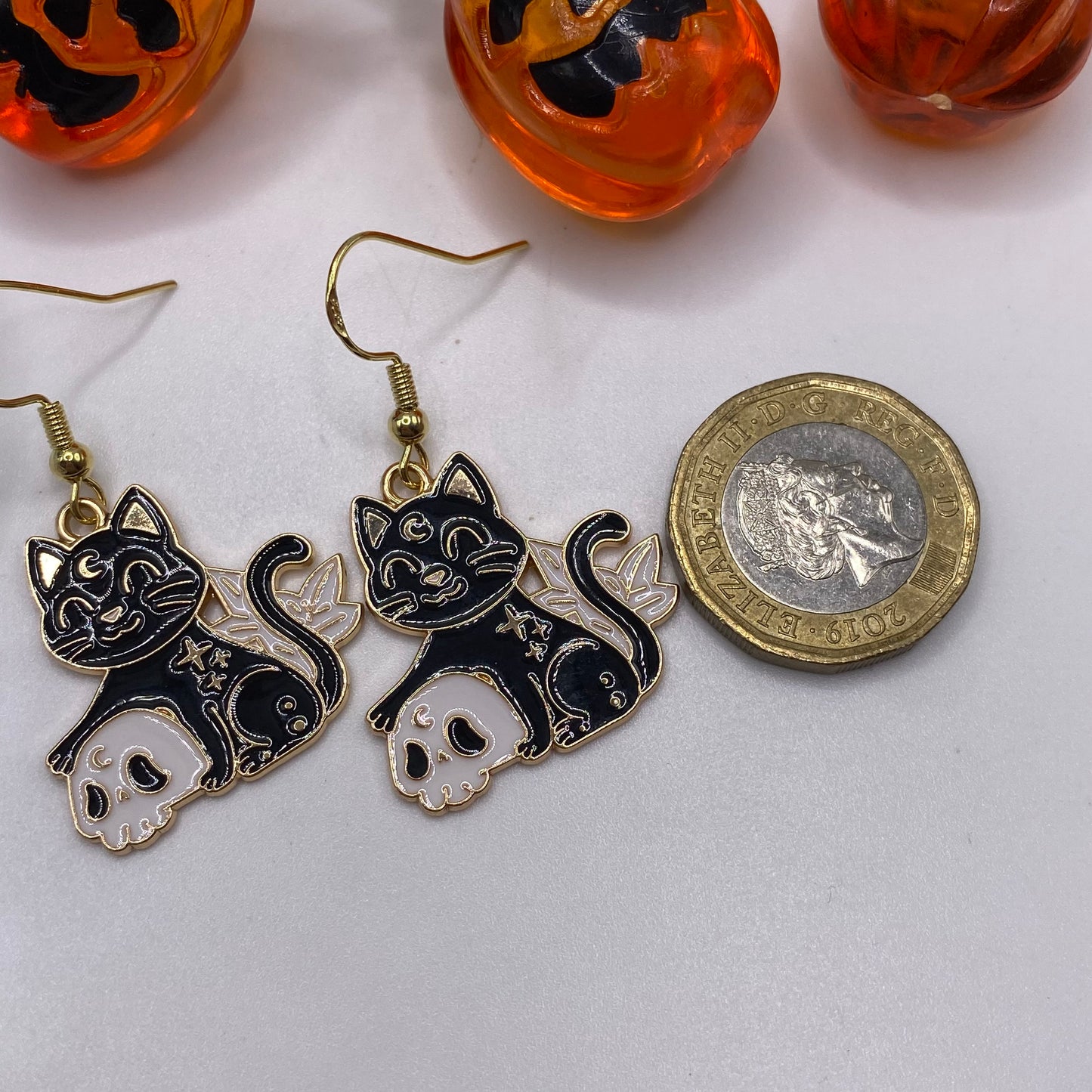 Skull Cat Earrings