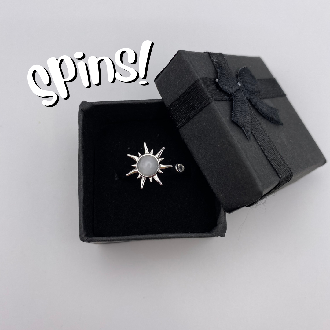 Anxiety Fidget Ring Sun