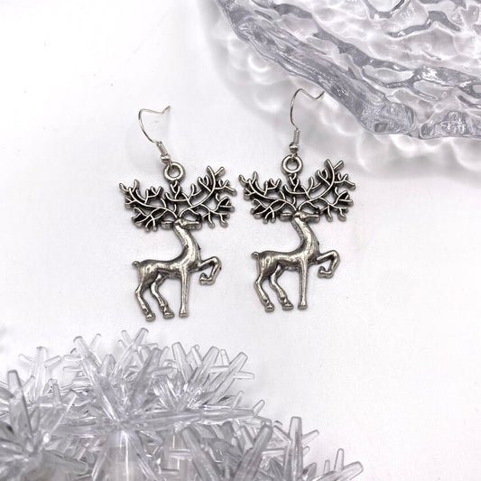 Big Antler Reindeer Earrings