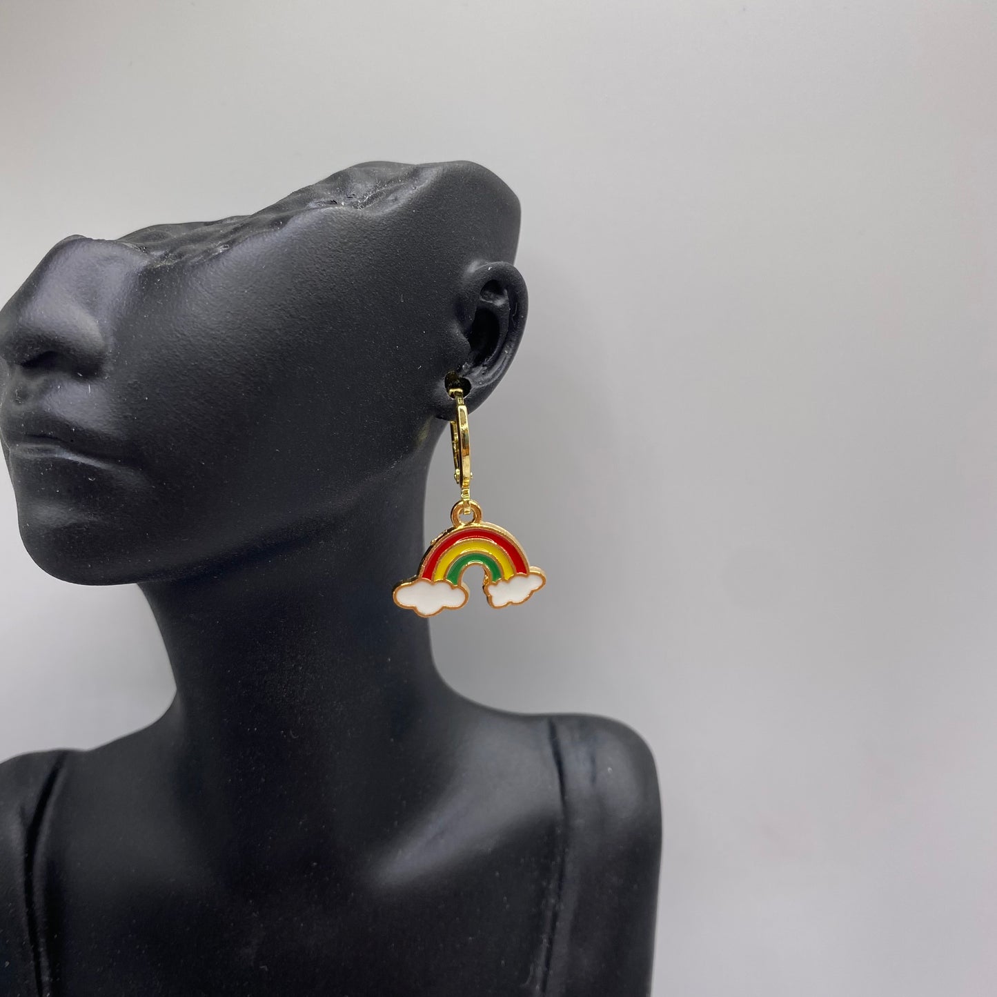 Small Rainbow Huggie Hoop Earrings