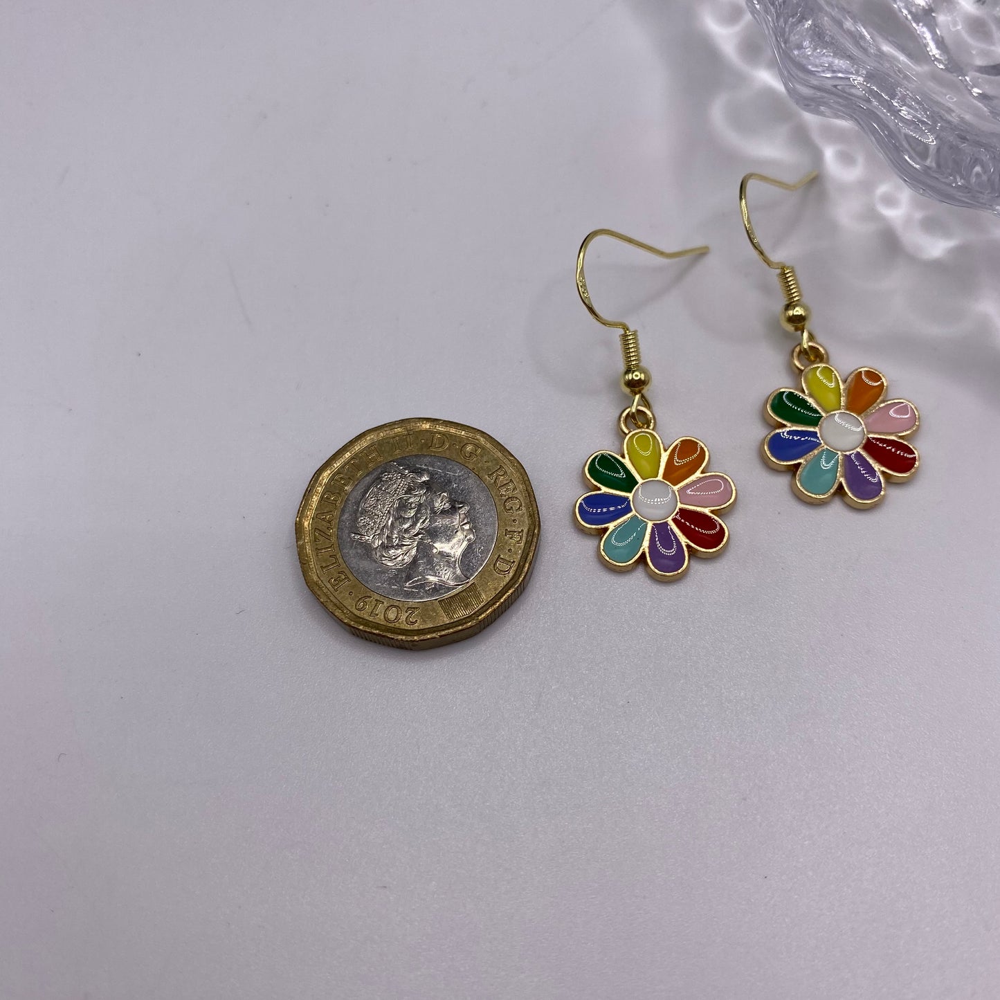 Rainbow Flower Earrings