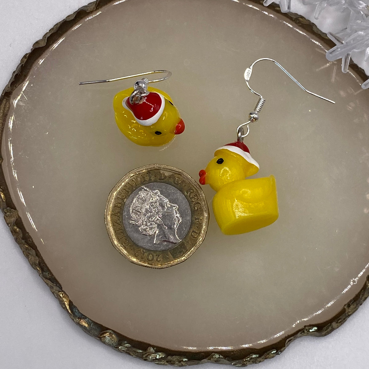 Santa Duck Earrings