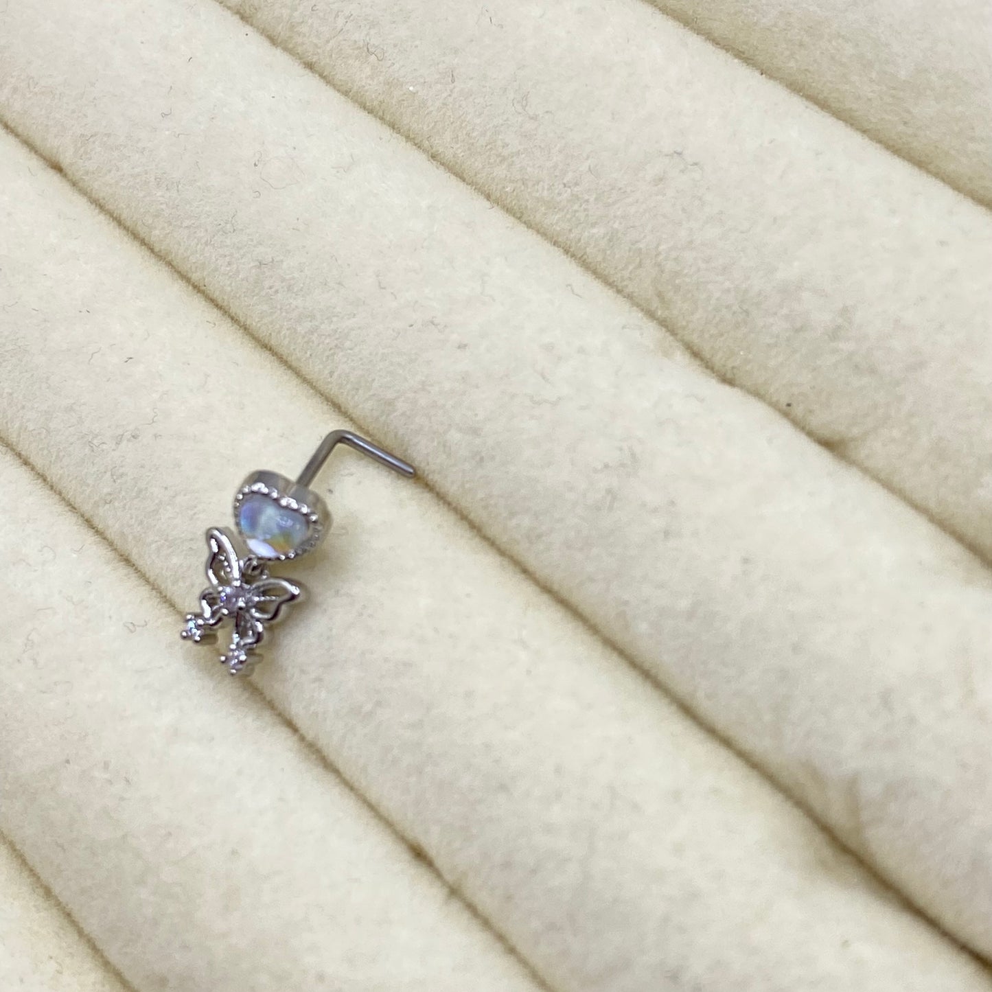 Butterfly Dangly Nose Stud