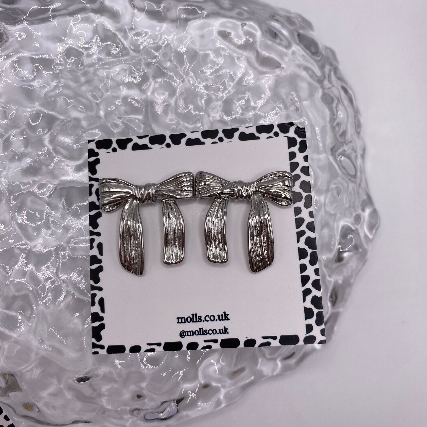 Bow Ribbon Stud Earrings