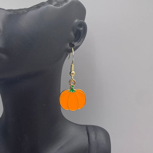 Gold Pumpkin Earrings