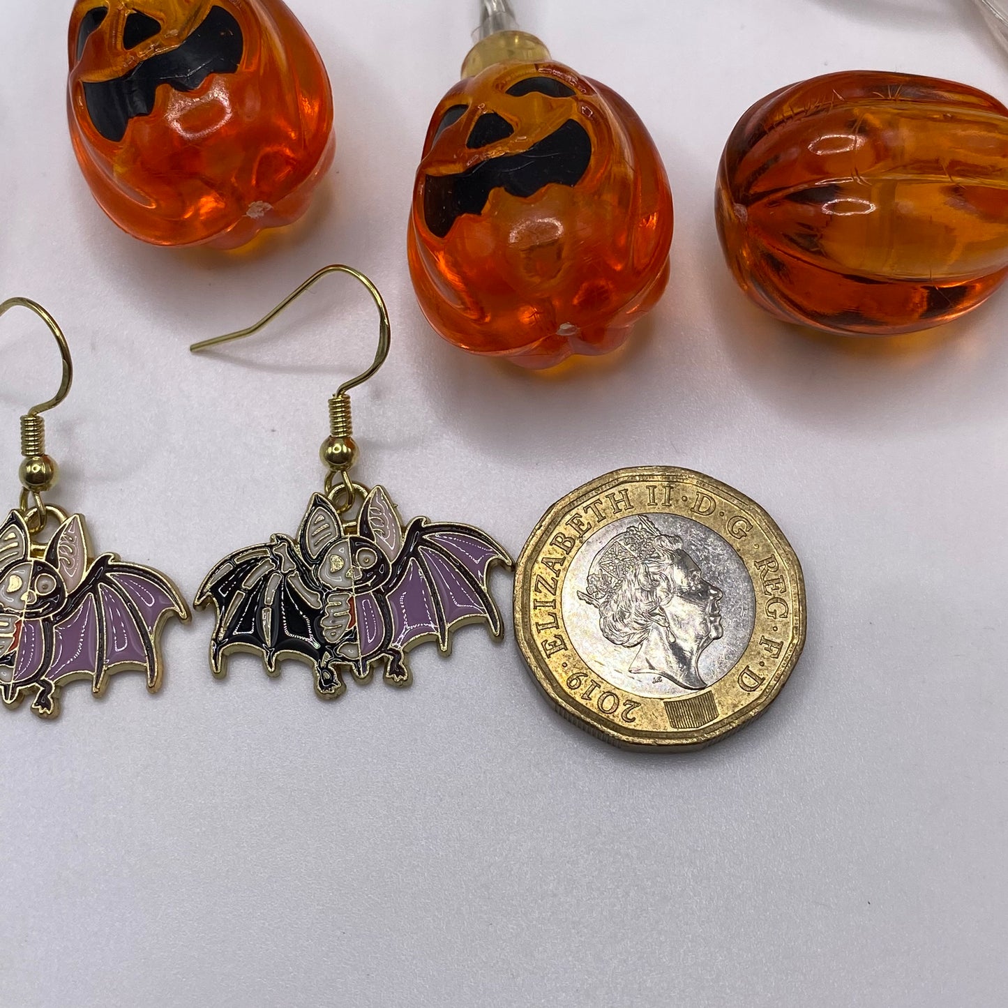 Skeleton Bat Earrings