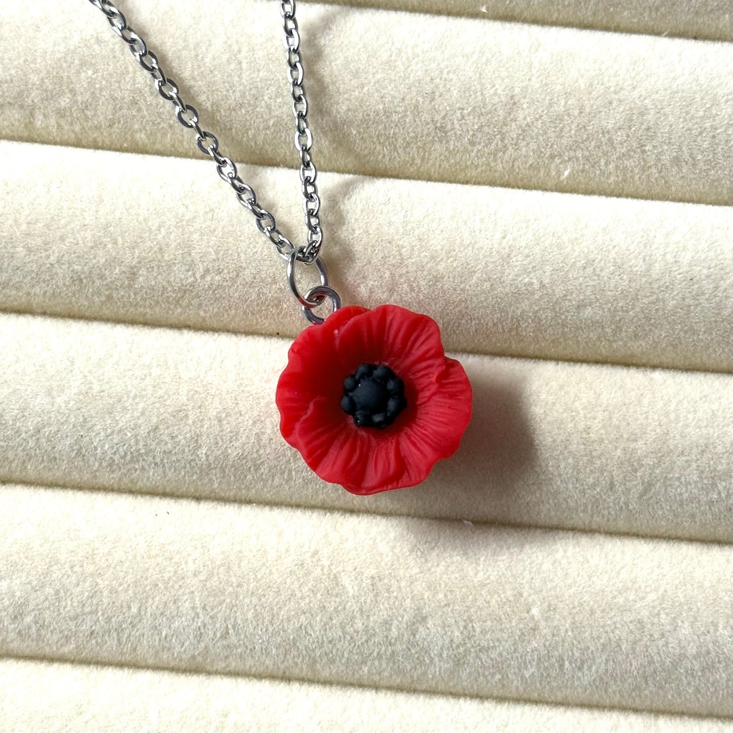 Poppy Flower Necklace