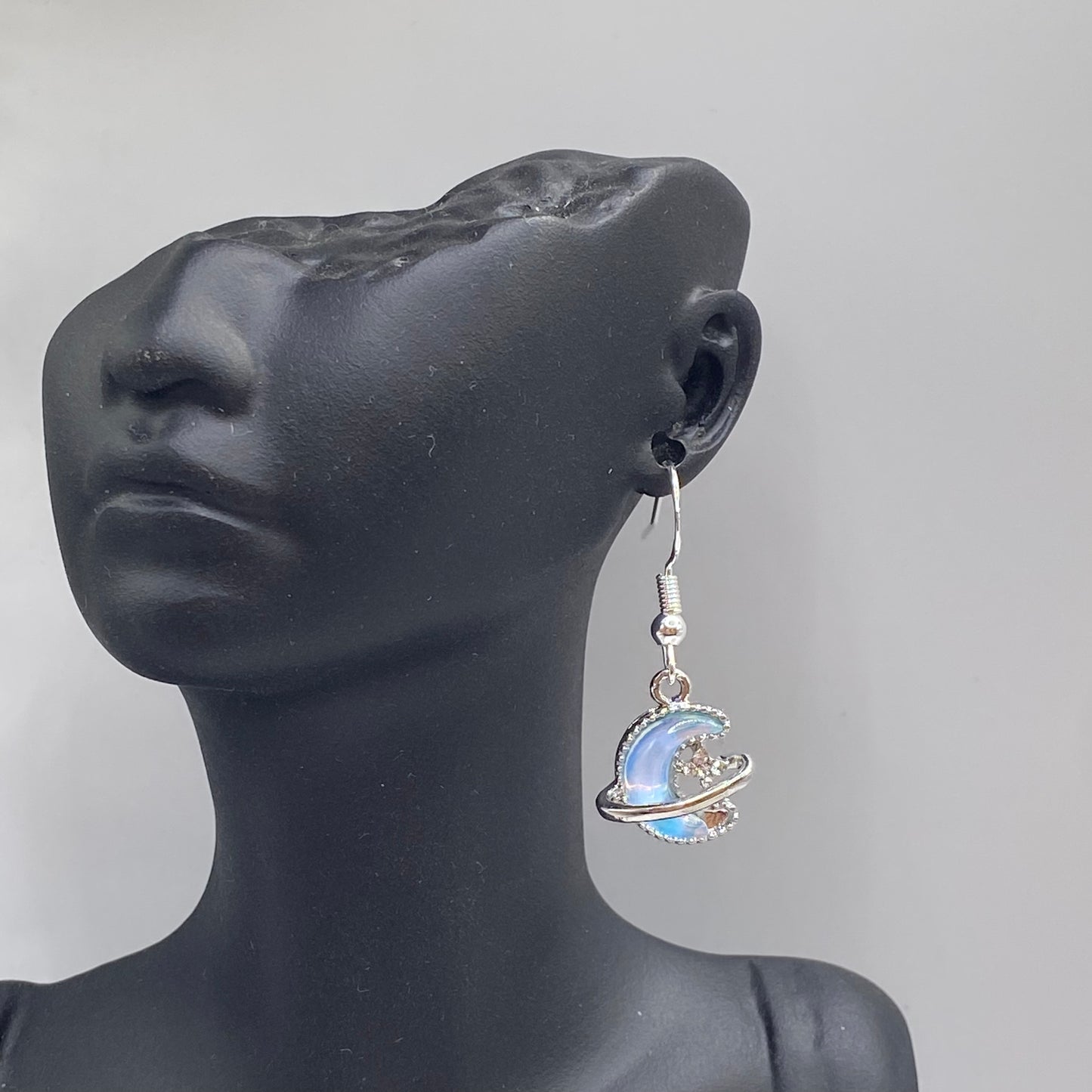 Holographic Starry Moon Earrings