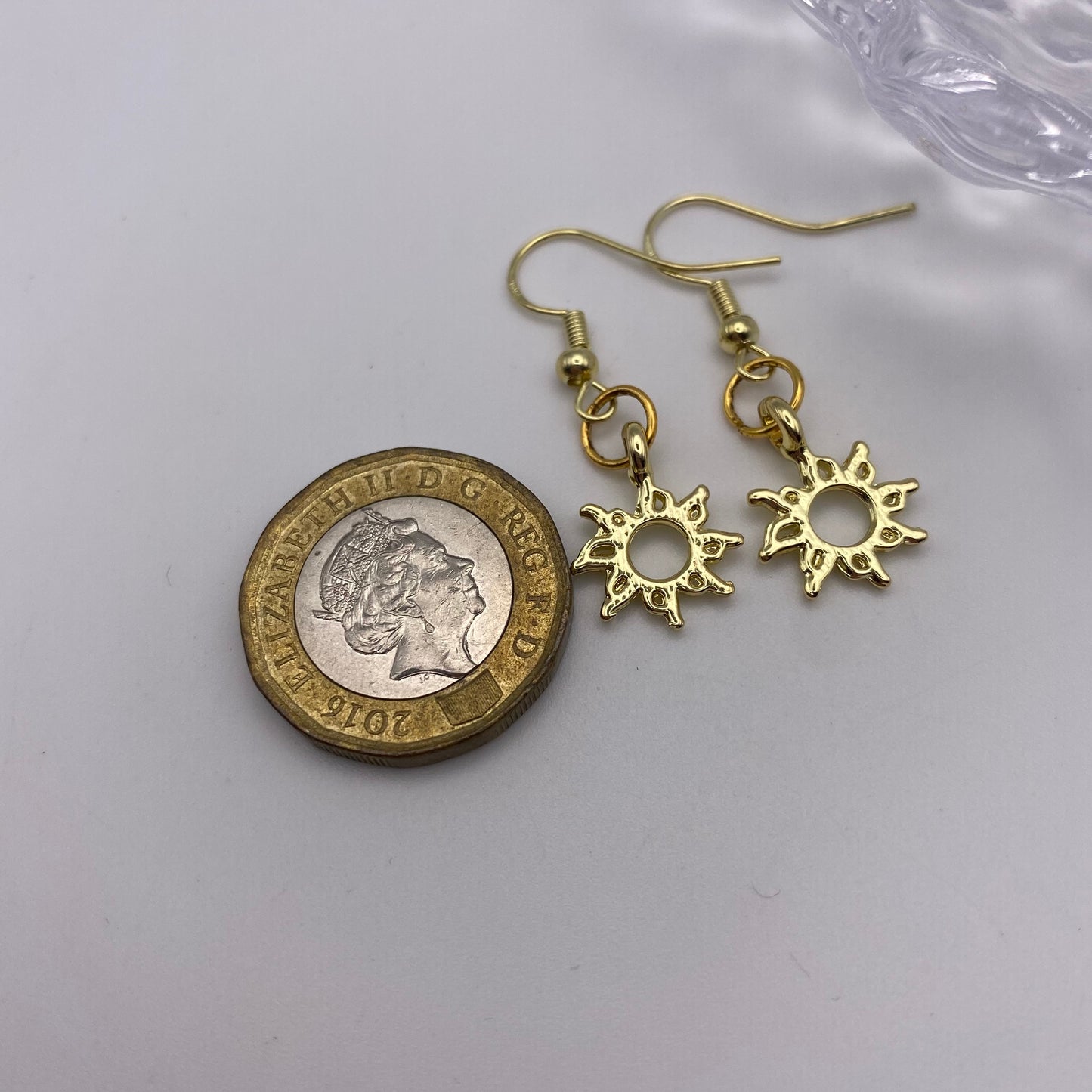 Small Gold Sun Earrings