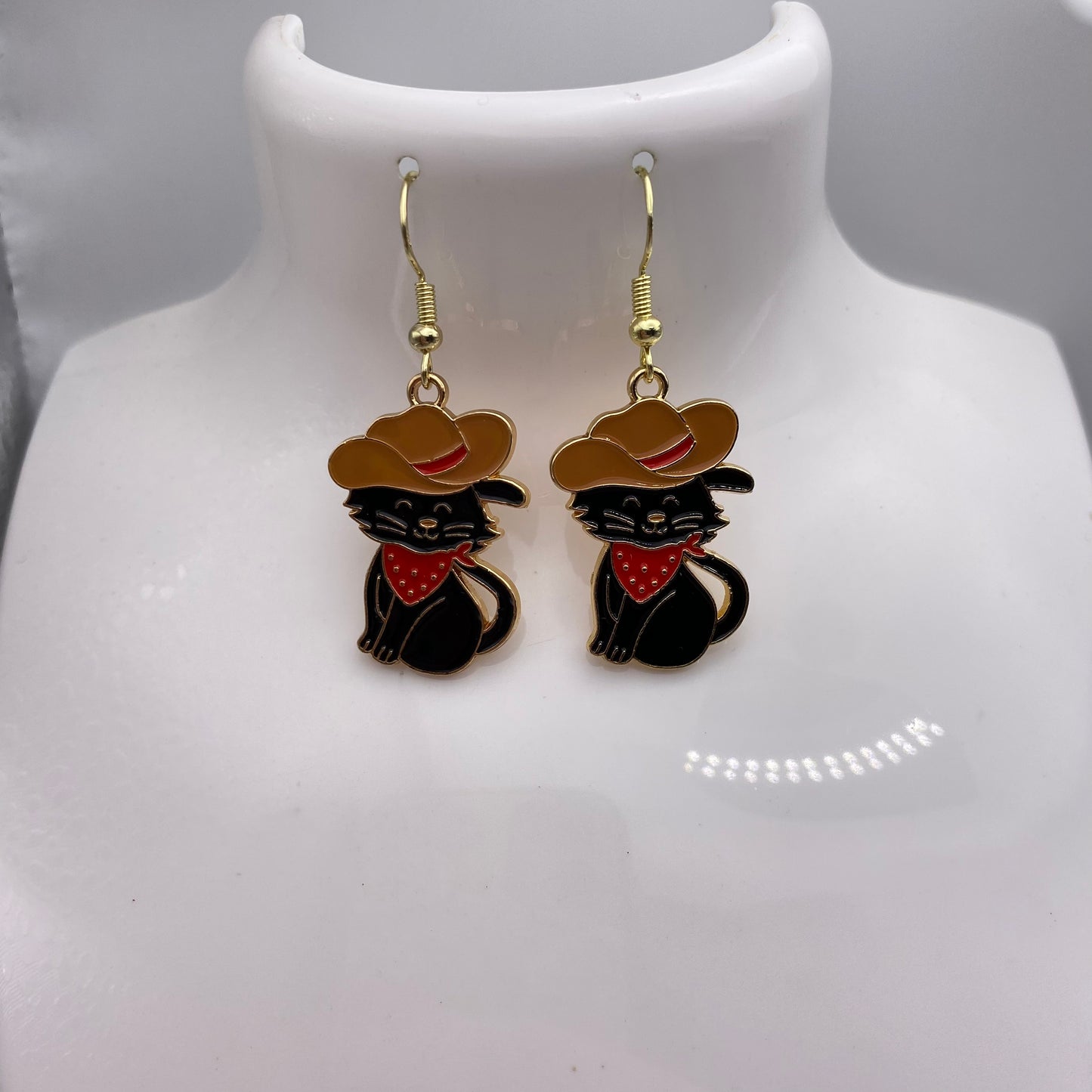 Cowboy Cat Earrings