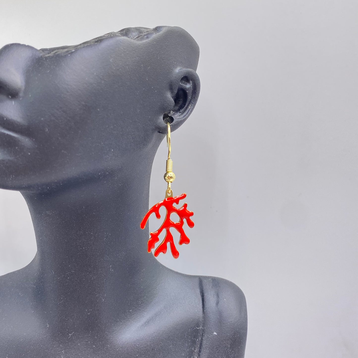 Red Coral Earrings