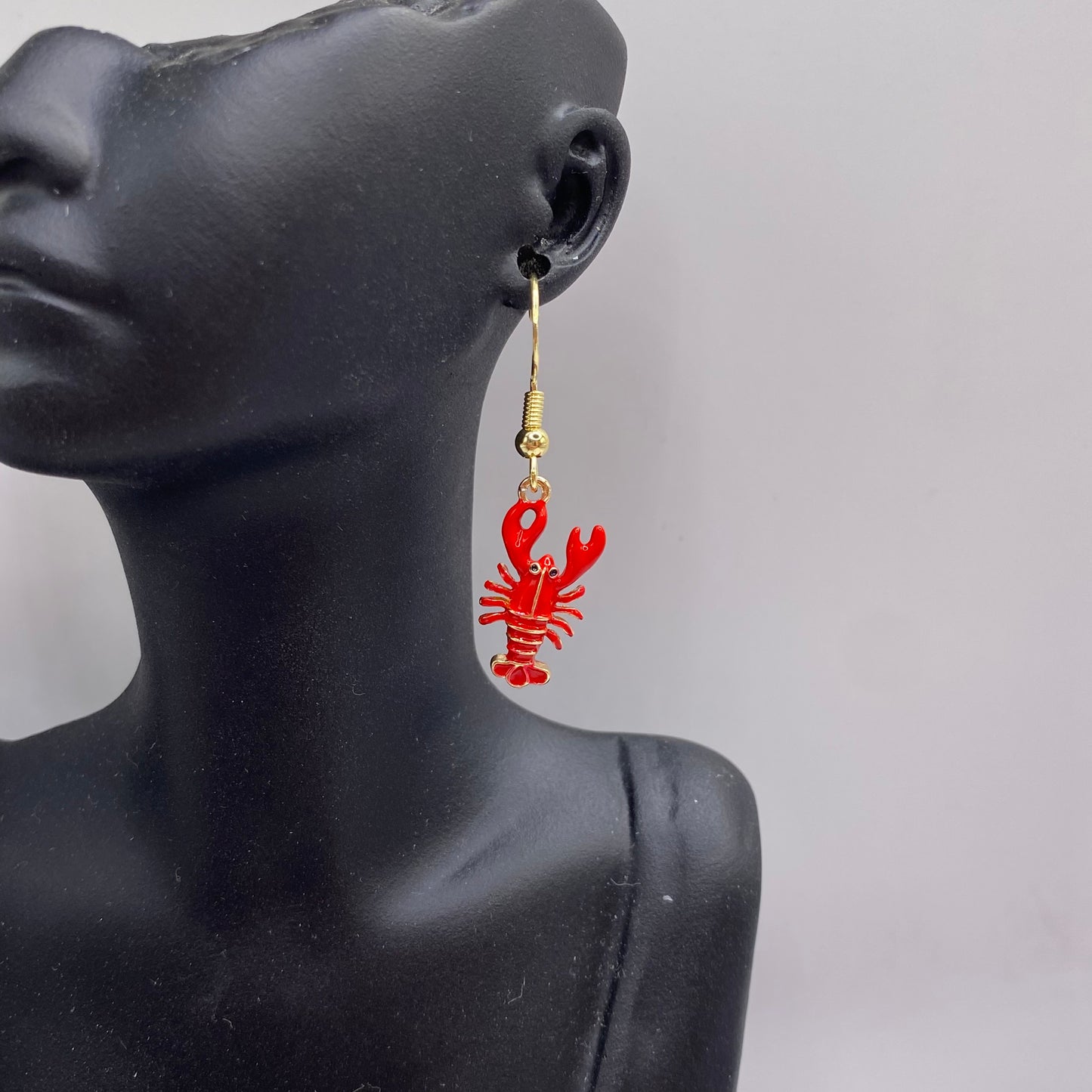 Gold Lobster Earrings