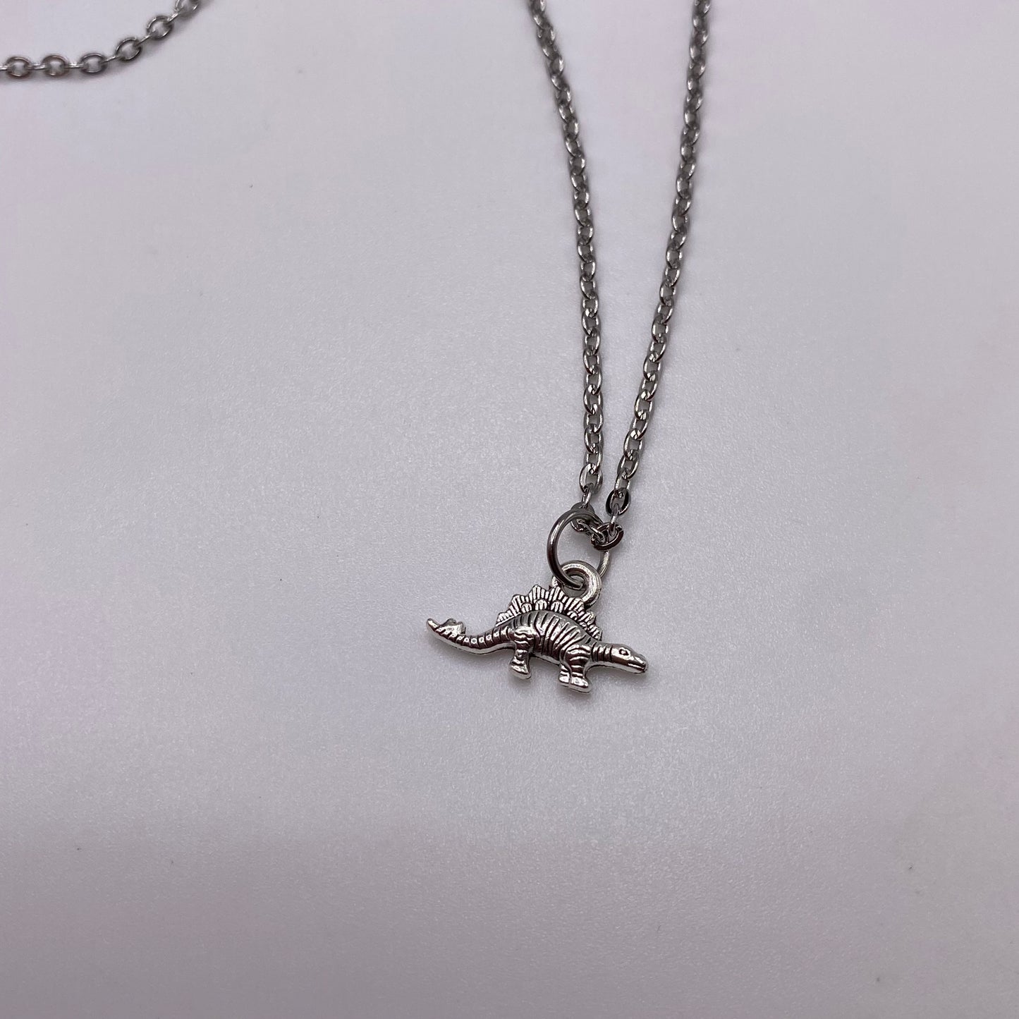 Silver Dinosaur Necklace