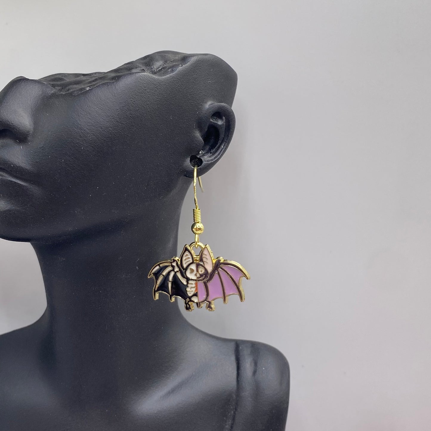 Skeleton Bat Earrings