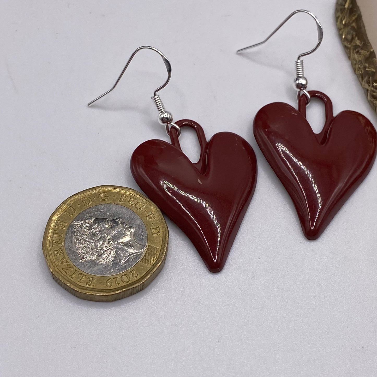 Big Red Heart Earrings