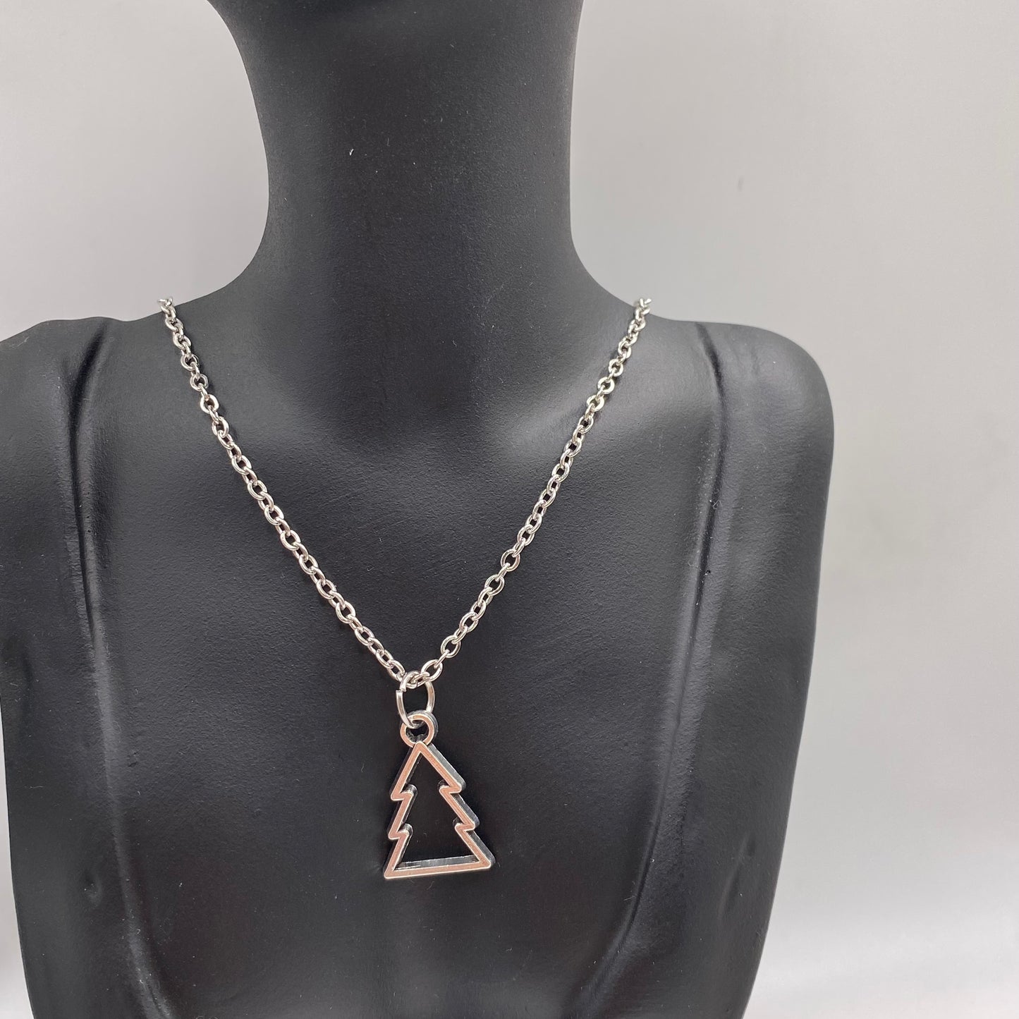 Christmas Tree Outline Necklace
