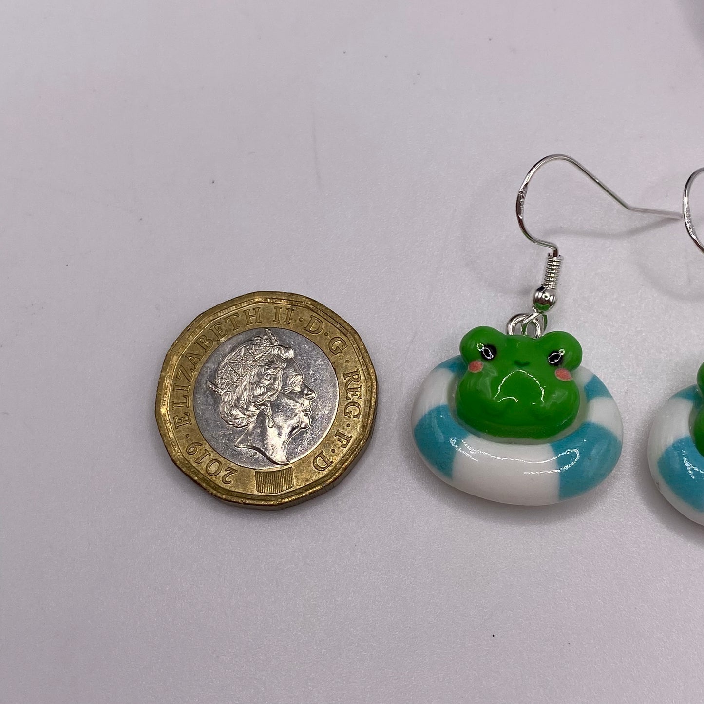 Frog in Rubber Ring Earrings