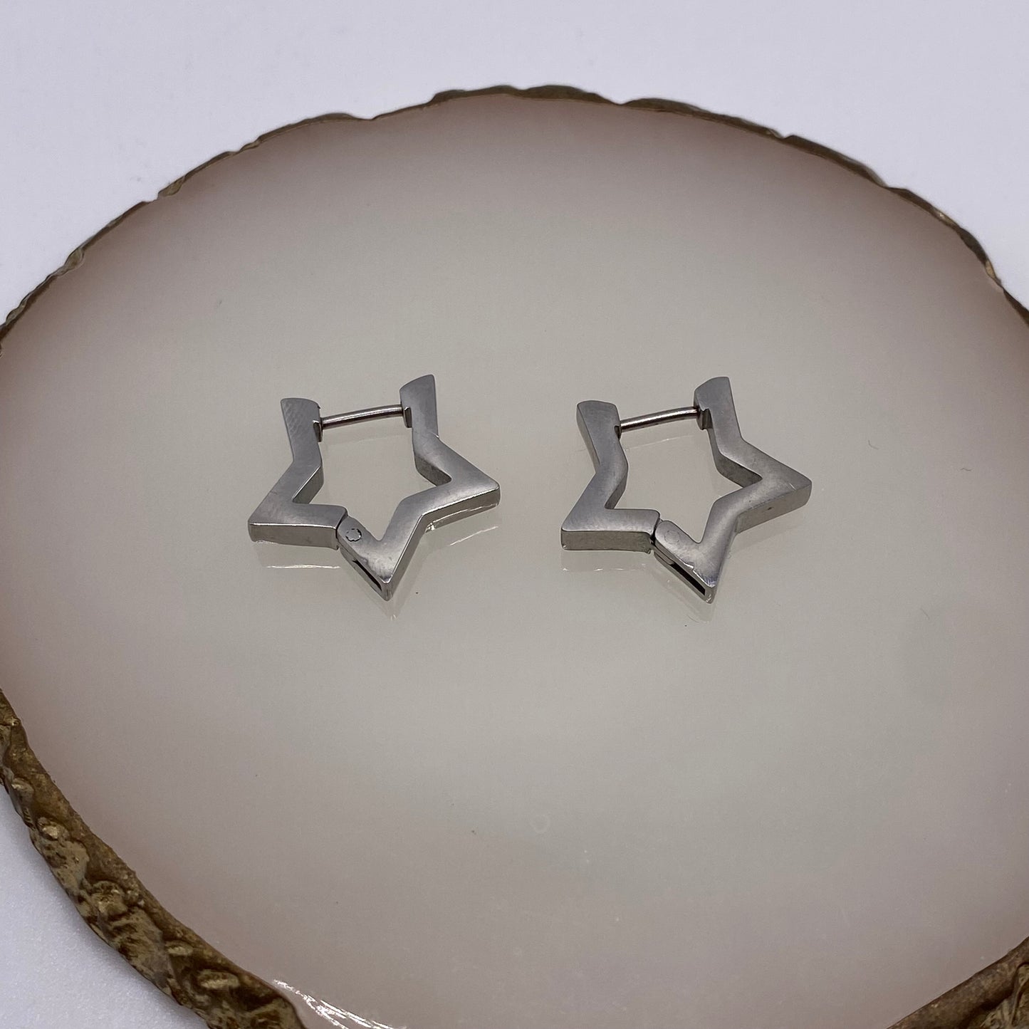 Star Shape Huggie Hoop Earrings