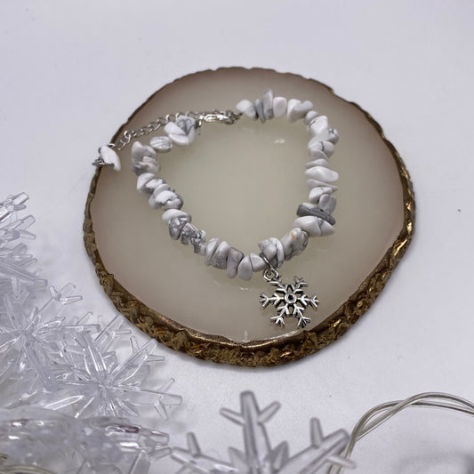 Snowflake White Crystal Bracelet