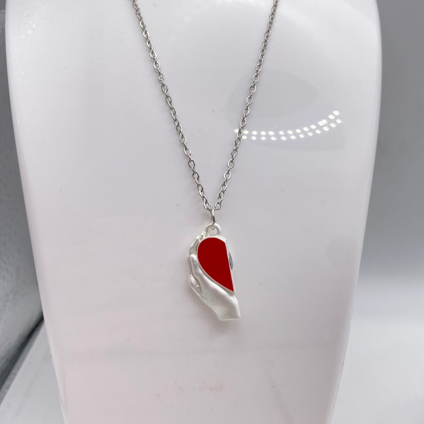 Holding Heart Matching Magnetic Necklaces