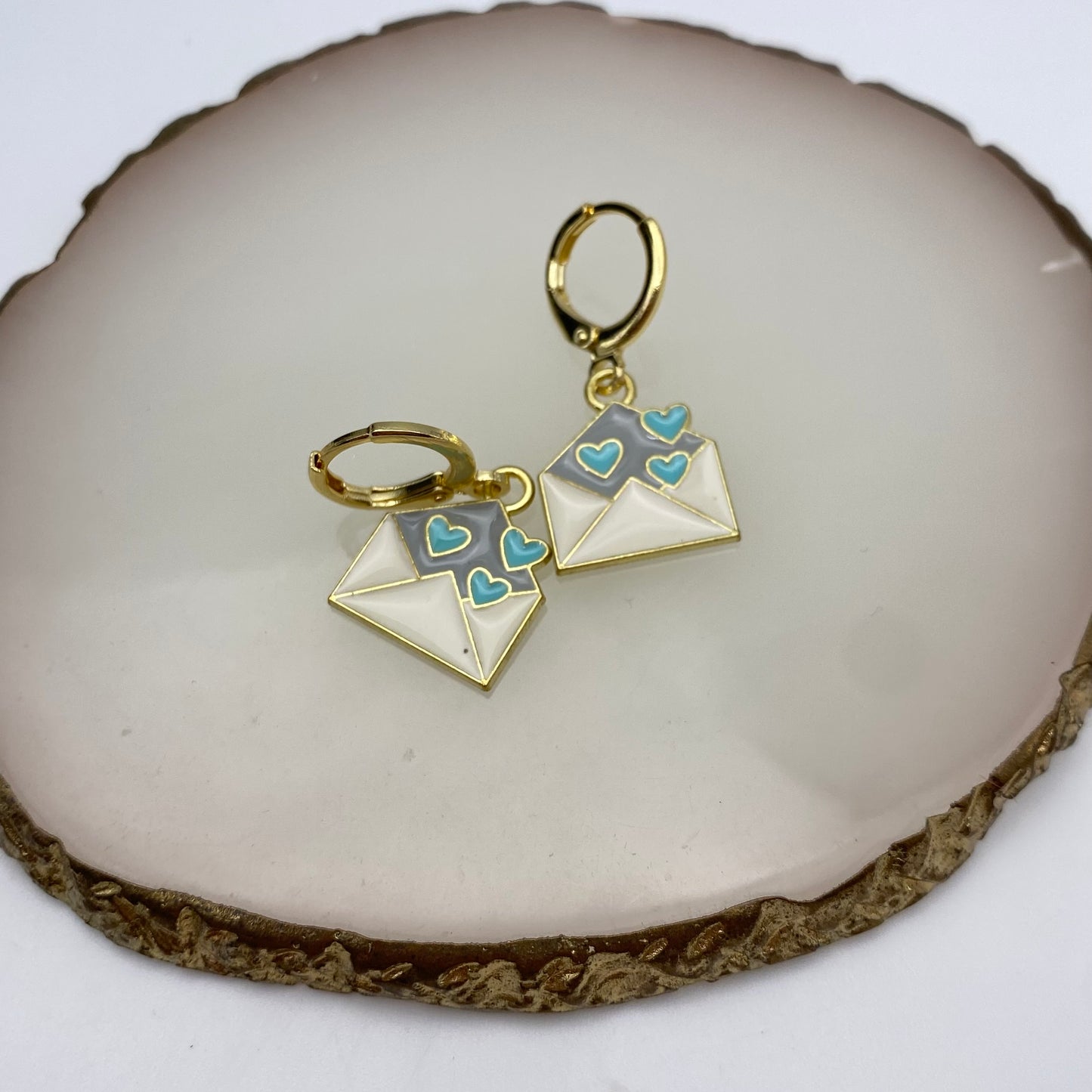 Sending Love Envelope Huggie Hoop Earrings