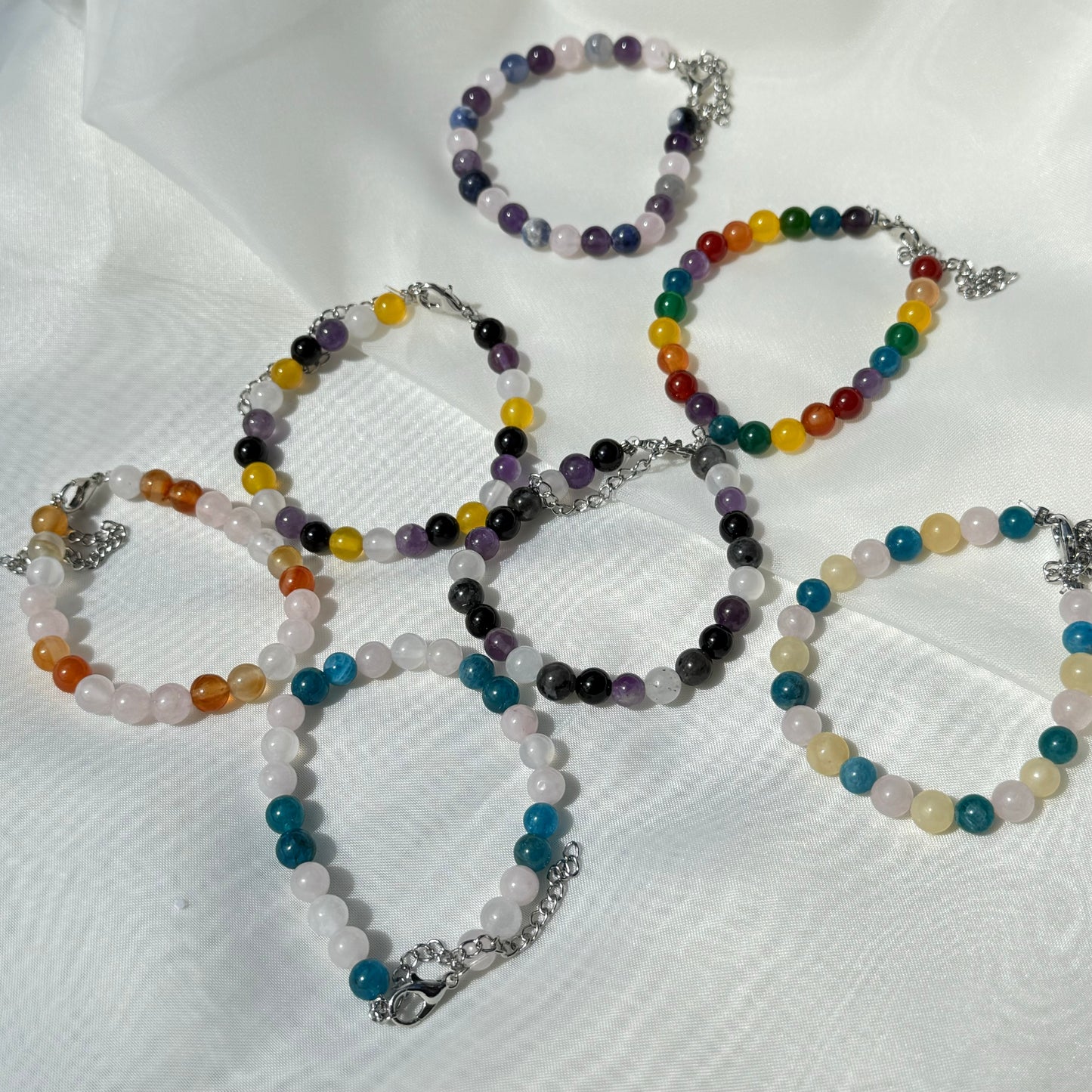 Round Rainbow Crystal Bracelets