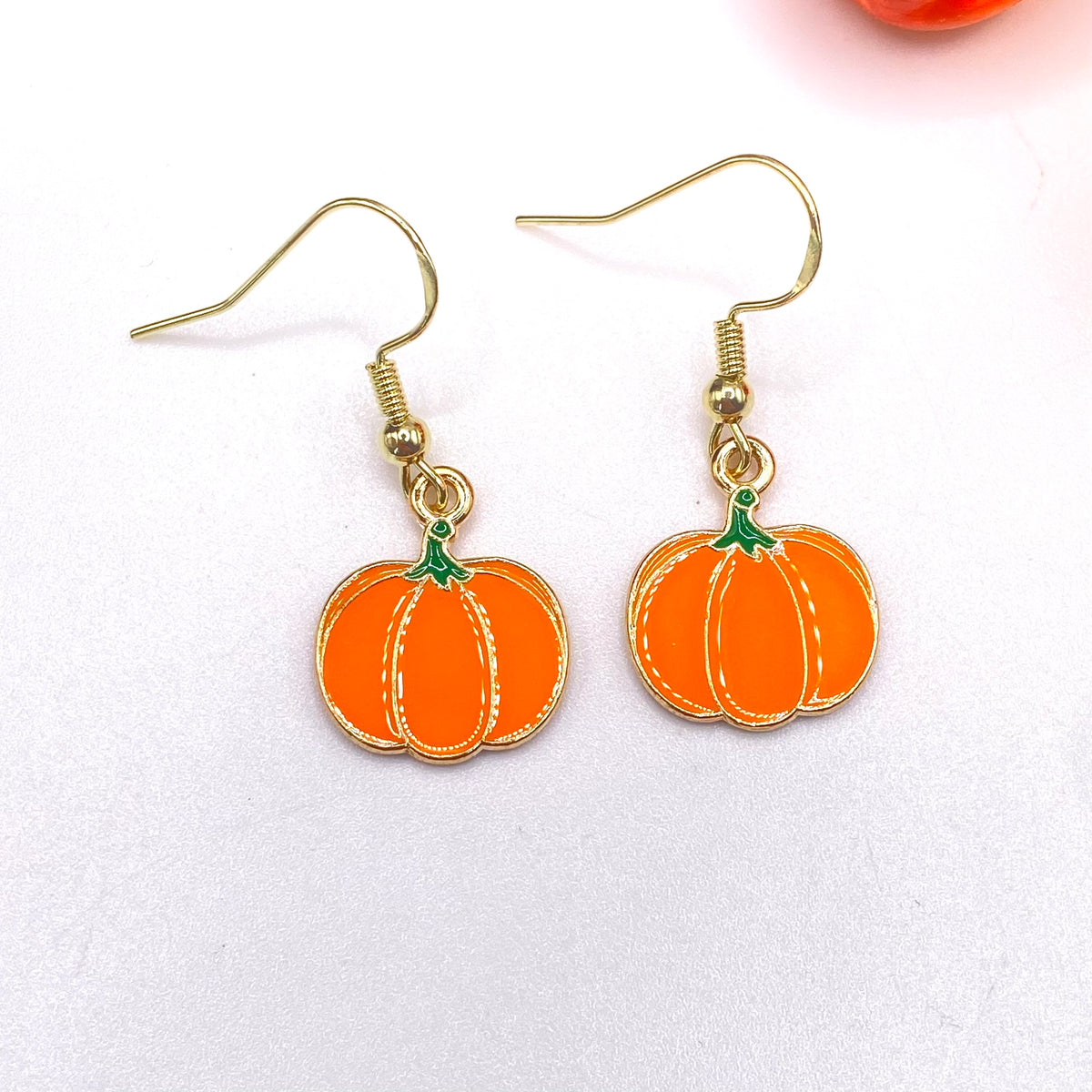 Gold Pumpkin Earrings