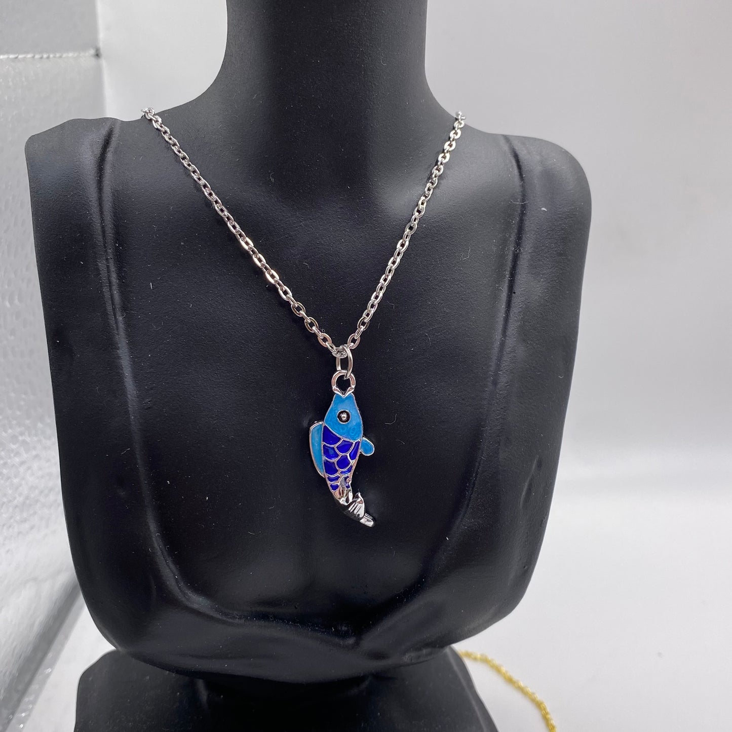 Blue Fish Necklace
