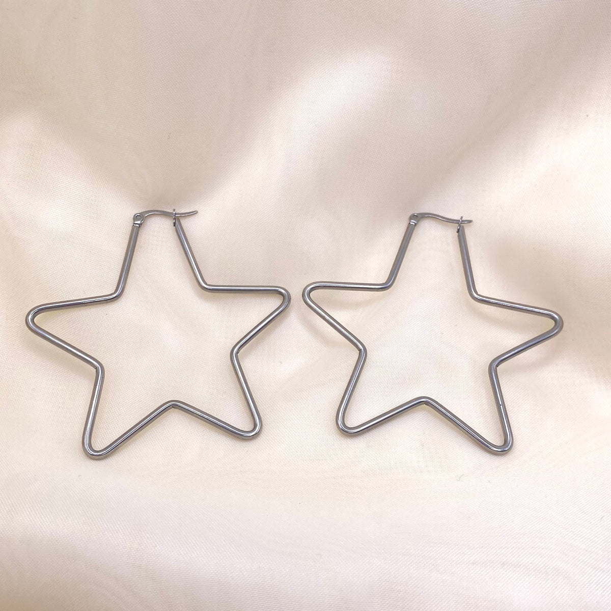 Big Star Shape Hoop Earrings