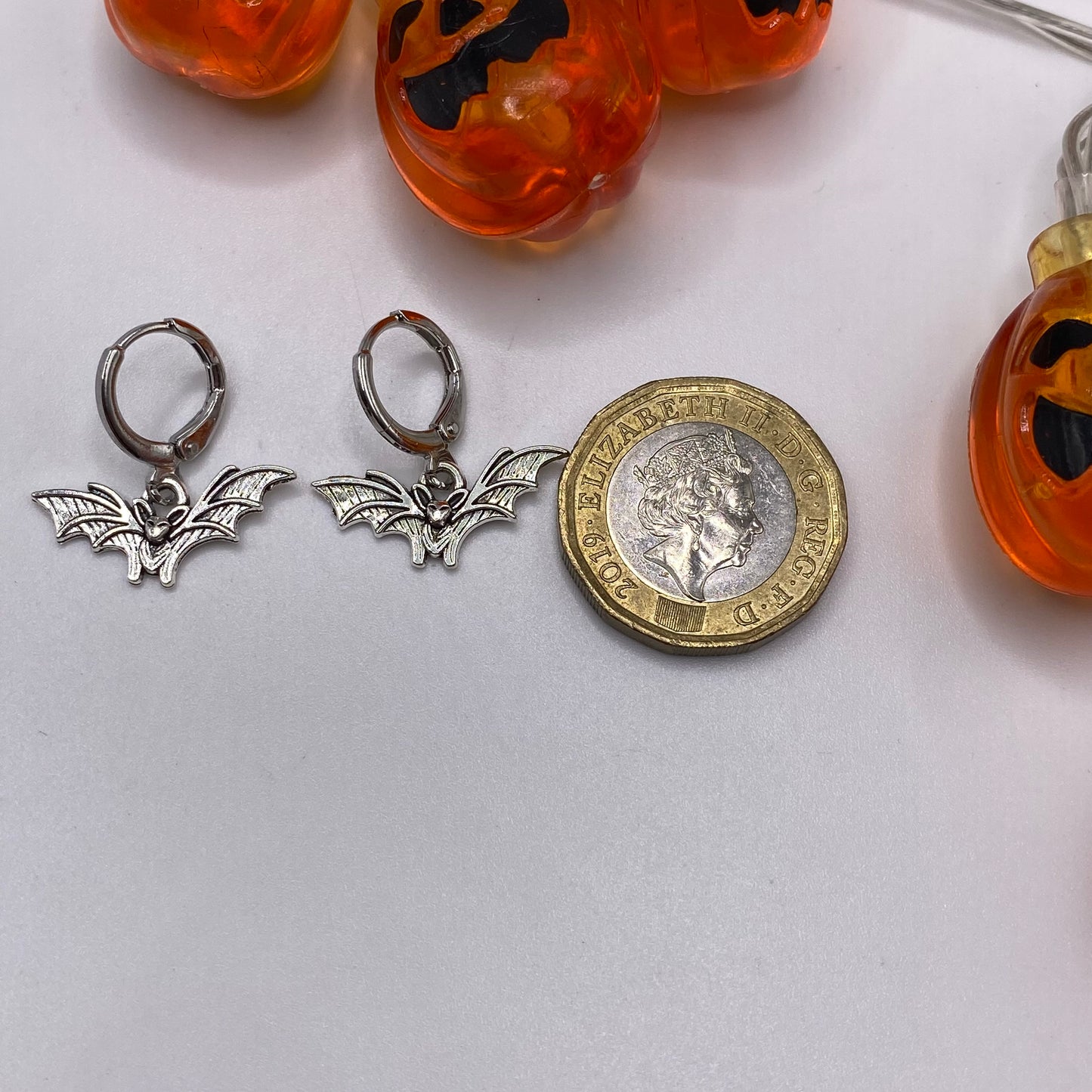 Small Bat Huggie Hoop Earrings