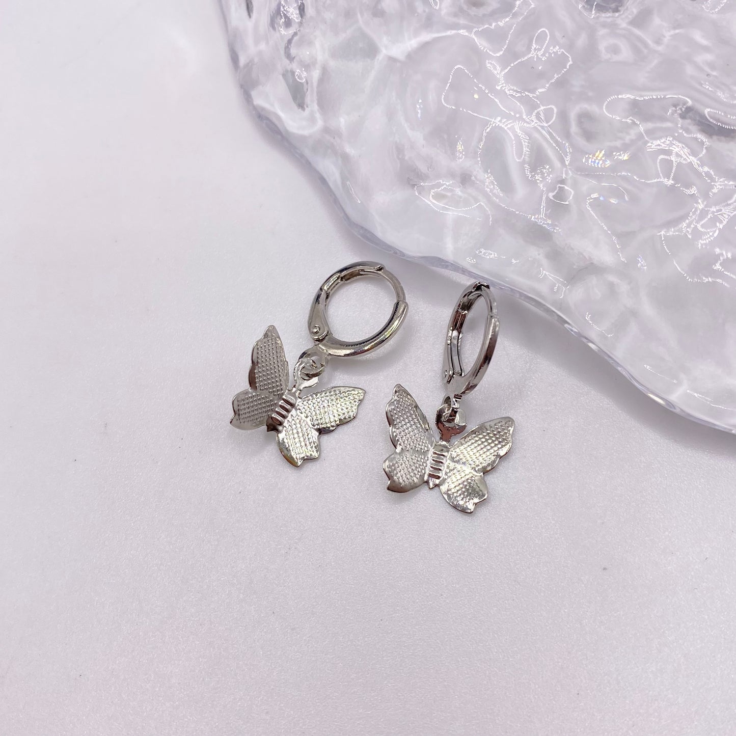 Dainty Butterfly Huggie Hoop Earrings