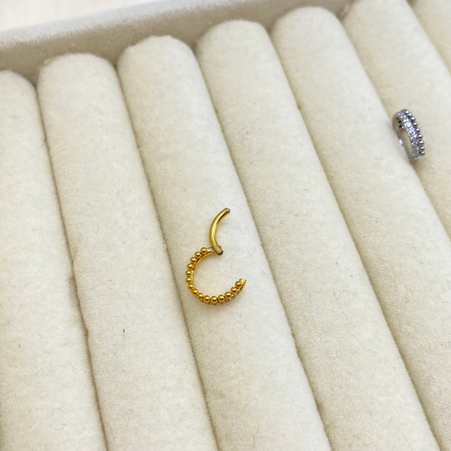 Diamanté Nose Septum Ear Hoop Ring