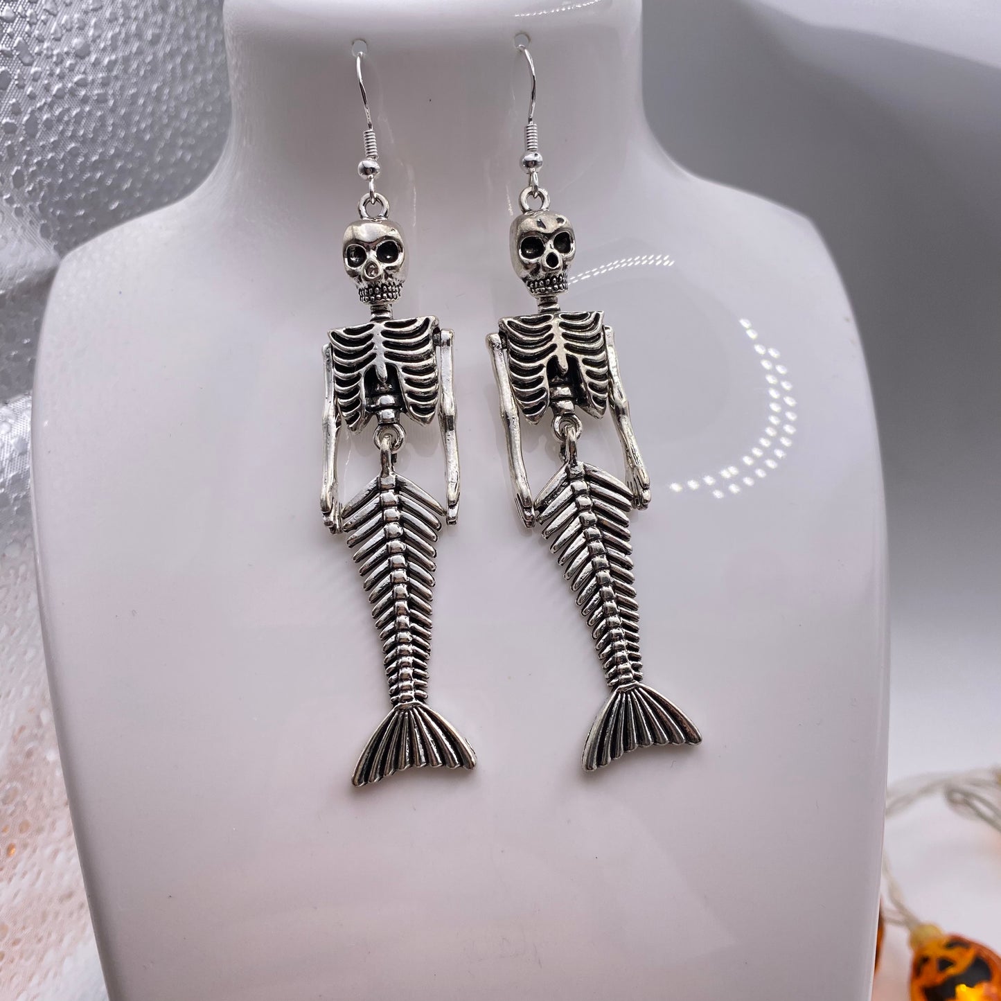 Mermaid Skeleton Earrings